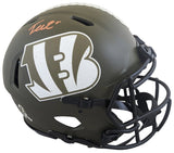 Bengals Tee Higgins Signed Salute To Service F/S Speed Proline Helmet BAS Wit