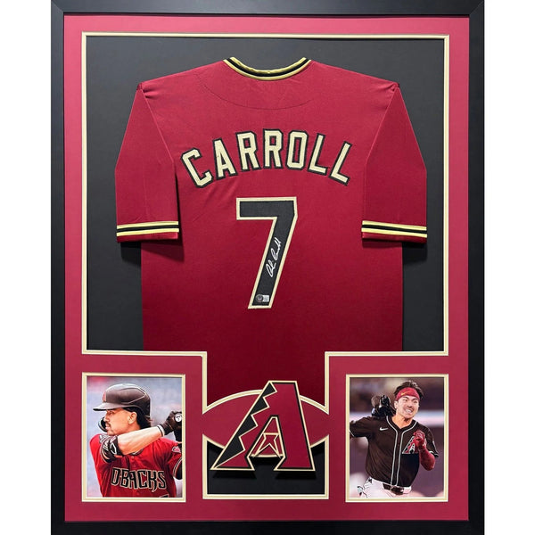 Corbin Carroll Autographed Signed Framed Red Diamondbacks Jersey MLB COA