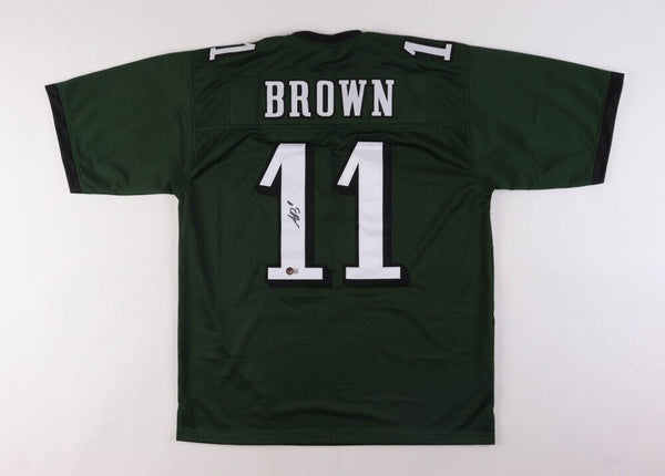 A J Brown Signed Philadelphia Eagles Green Jersey (Beckett) 2019 2nd Round Pick