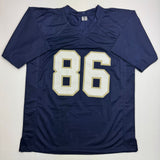 Autographed/Signed Dave Casper Notre Dame Blue Football Jersey BAS COA