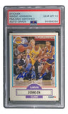 Magic Johnson Signed LA Lakers 1990 Fleer #93 Trading Card PSA/DNA Gem MT 10