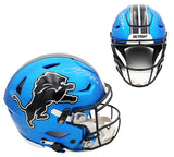 Jared Goff Signed Detroit Lions Speed Flex Auth Alt 2024 Dark Blue NFL Helmet