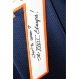 John Elway Autographed Denver Broncos M&N Jersey SB XXXII 3 Insc. Beckett 42997