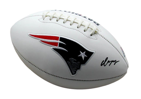 Christian Gonzalez Autographed New England Patriots Logo Football Beckett 181119