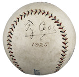 Tigers Ty Cobb Signed 1925 B. Bancroft Johnson Reach OAL Baseball JSA #YY52491