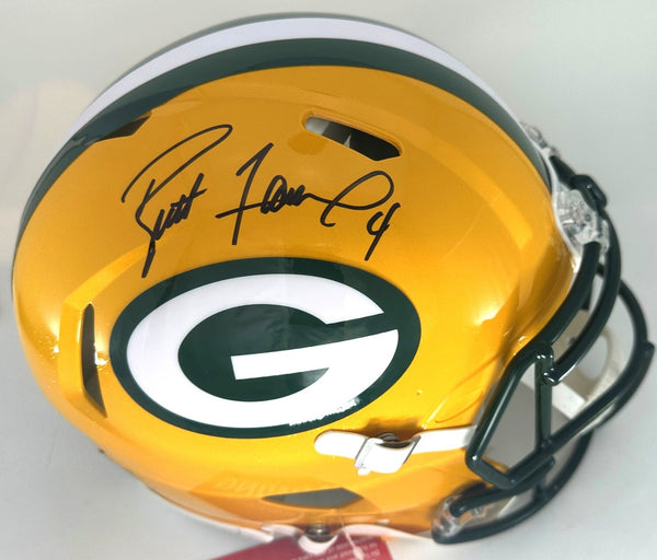 Packers BRETT FAVRE Signed Full Size Riddell Authentic Speed Helmet AUTO