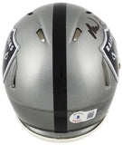 Raiders Michael Mayer Authentic Signed Flash Speed Mini Helmet BAS Witnessed