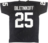 Oakland Raiders Fred Biletnikoff Autographed Signed Black Jersey Beckett Wit
