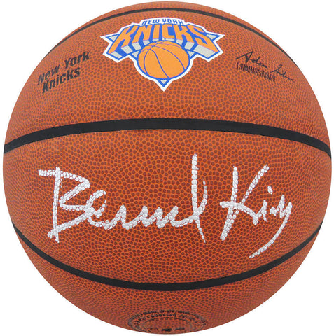 Bernard King Signed Wilson New York Knicks Logo NBA Basketball - (SCHWARTZ COA)