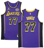 Luka Doncic Autographed Los Angeles Lakers Purple Nike Authentic Jersey Panini