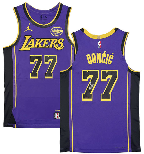 Luka Doncic Autographed Los Angeles Lakers Purple Nike Authentic Jersey Panini