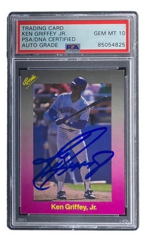 Ken Griffey Jr Signed 1989 Classic Baseball #193 Rookie Card PSA/DNA Gem MT 10