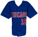Ben Zobrist Signed Blue Custom Baseball Jersey w/2016 WS MVP - (SCHWARTZ COA)
