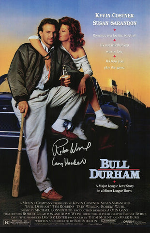 Robert Wuhl Signed Bull Durham 11x17 Movie Poster w/Larry Hockett - (SS COA)