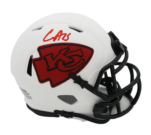 Clyde Edwards Helaire Signed Kansas City Chiefs Speed Lunar NFL Mini Helmet