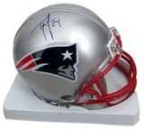 Ty Law HOF Signed/Autographed Patriots Mini Football Helmet Beckett 213366