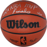 Larry Bird Celtics Signed Wilson Basketball w/2X FINALS MVP Insc-LE 33