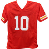 Tyreek Hill Autographed/Signed Pro Style Red Jersey Beckett 43416