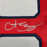 FRAMED Signed CURT SCHILLING 35x39 Boston Grey Jersey JSA COA Auto