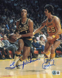 Lenny Wilkens & Gail Goodrich Autographed 8x10 Photo Beckett BAS QR #BS36822