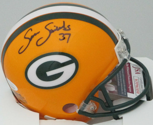 Packers SAM SHIELDS Signed Riddell Mini Helmet AUTO - SB XLV Champ - JSA