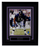 Ray Lewis HOF Baltimore Ravens Autographed 8X10 Photo Framed Beckett/BAS 211414