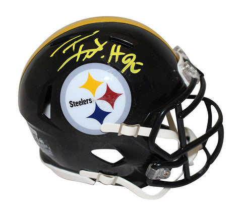 TJ Watt Autographed Pittsburgh Steelers Speed Mini Helmet Beckett 35399