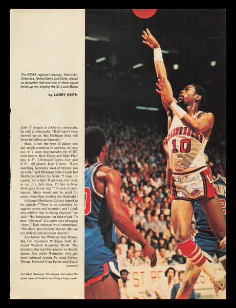 Ron Brewer Autographed Signed 8x11 Magazine Photo Arkansas SKU #238088
