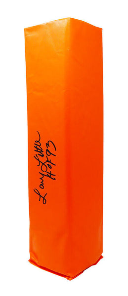 Larry Little DOLPHINS Signed Orange Endzone Football Pylon w/HOF'93 - SCHWARTZ