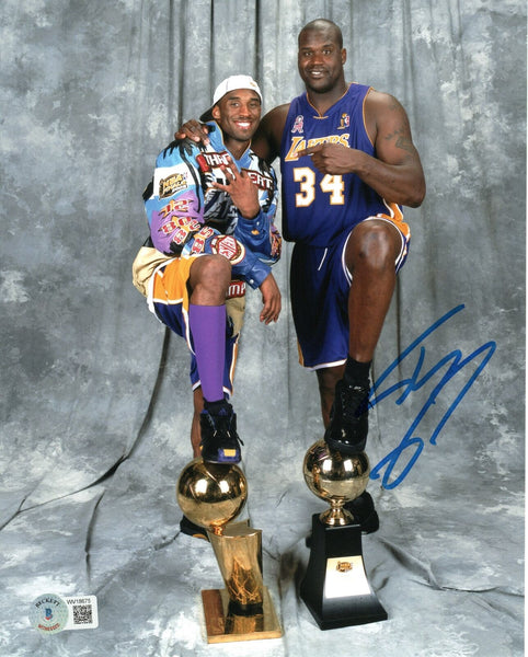 Shaquille O'Neal Signed Los Angeles Lakers 2002 NBA Champs 8x10 Photo Beckett