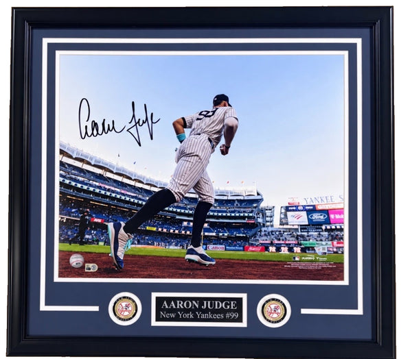 Aaron Judge Signed 16x20 Photo Framed W/Plaque Auto Fanatics MLB COA NY Yankees