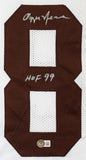 Ozzie Newsome "HOF 99" Authentic Signed White Pro Style Jersey BAS Witnessed