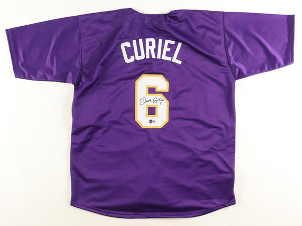 Derek Curiel "2025 National Champs" Signed LSU Tigers Purple Jersey (Beckett)