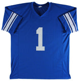 BYU Zach Wilson Authentic Signed Blue Pro Style Jersey Autographed BAS Witnessed