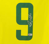 Ronaldo Nazario Signed Brazil FC Home Soccer Jersey #9 with Beckett COA