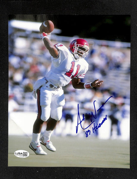 Andre Ware Signed/Autographed 8x10 Photo 89 Heisman Houston JSA 214266