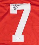 Ted Ginn Jr Signed Ohio State Buckeyes Jersey (Beckett) 2007 1st Round Pick / WR