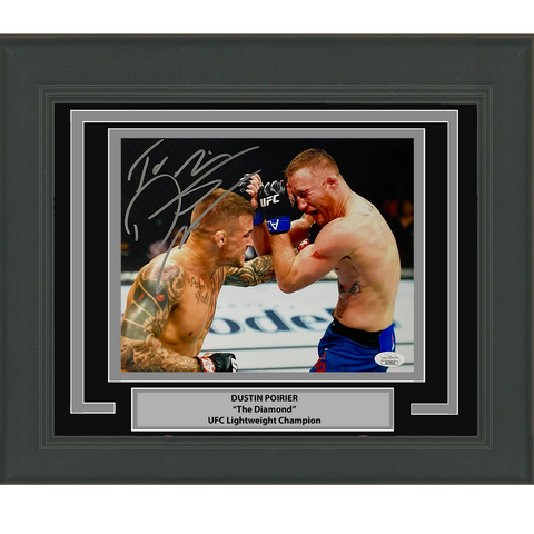 Framed Autographed/Signed Dustin Poirier MMA UFC 8x10 Photo JSA COA