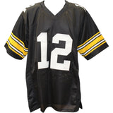 Terry Bradshaw Autographed/Signed Pro Style Black size XL Jersey JSA 50296