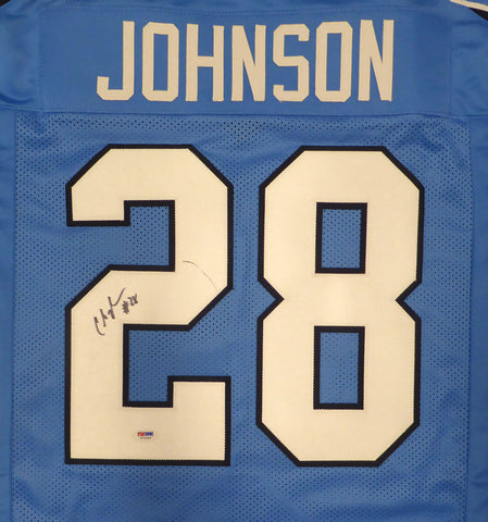 Tennessee Titans Chris Johnson Autographed Blue Jersey (Mark) PSA/DNA #W74486
