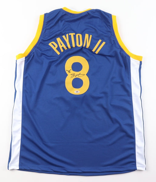 Gary Payton II Signed Golden State Warriors Jersey Inscr. "YG" (PSA) Young Glove