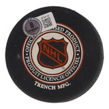 Red Berenson Signed St. Louis Blues Logo Puck (Beckett) 6 Goals in a Single Game