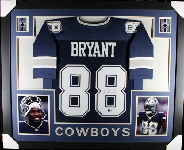 DEZ BRYANT (Cowboys blue SKYLINE) Signed Autographed Framed Jersey Beckett