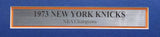 1973 NBA Champion Knicks Team Autographed Framed Litho 7 Sigs Beckett AC94183