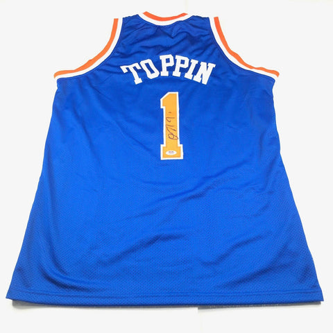Obi Toppin signed jersey PSA/DNA New York Knicks Autographed