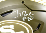Jerry Rice Signed 49ers F/S Salute to Service Speed Flex Helmet- Fanatics *White