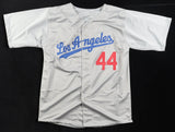 Darryl Strawberry Signed Los Angeles Dodgers Gray Road Jersey (JSA COA)