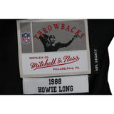 Howie Long Autographed Oakland Raiders M&N Black Jersey 2 Insc. Beckett 49676