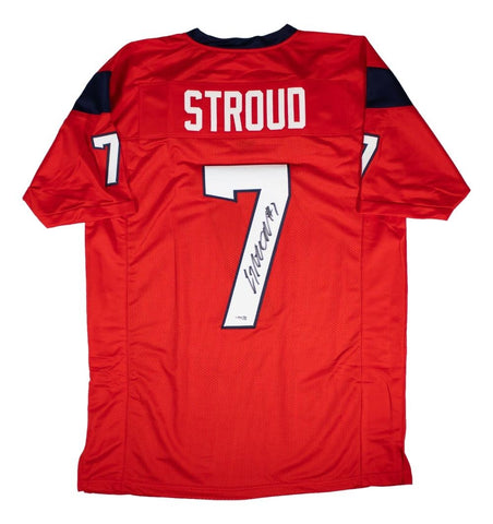 CJ Stroud Houston Signed Red Football Jersey JSA QR