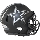 Roger Staubach Autographed Dallas Cowboys Eclipse Mini Helmet HOF Beckett 53675